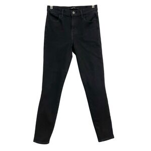 J Brand Alana High Rise Skinny Jeans Womens 25 Black Sonnet Dark Academia Sleek